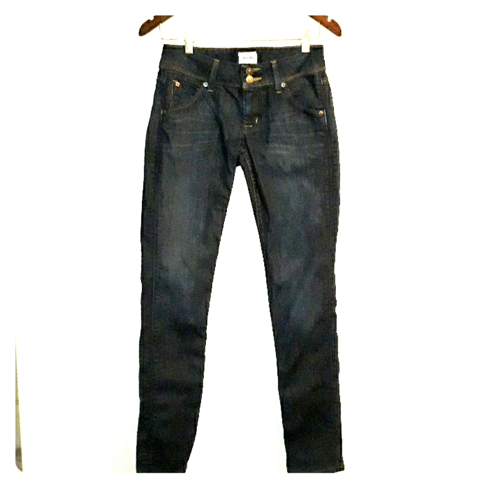 HUDSON Collin Flap Skinny Dark Jeans 25